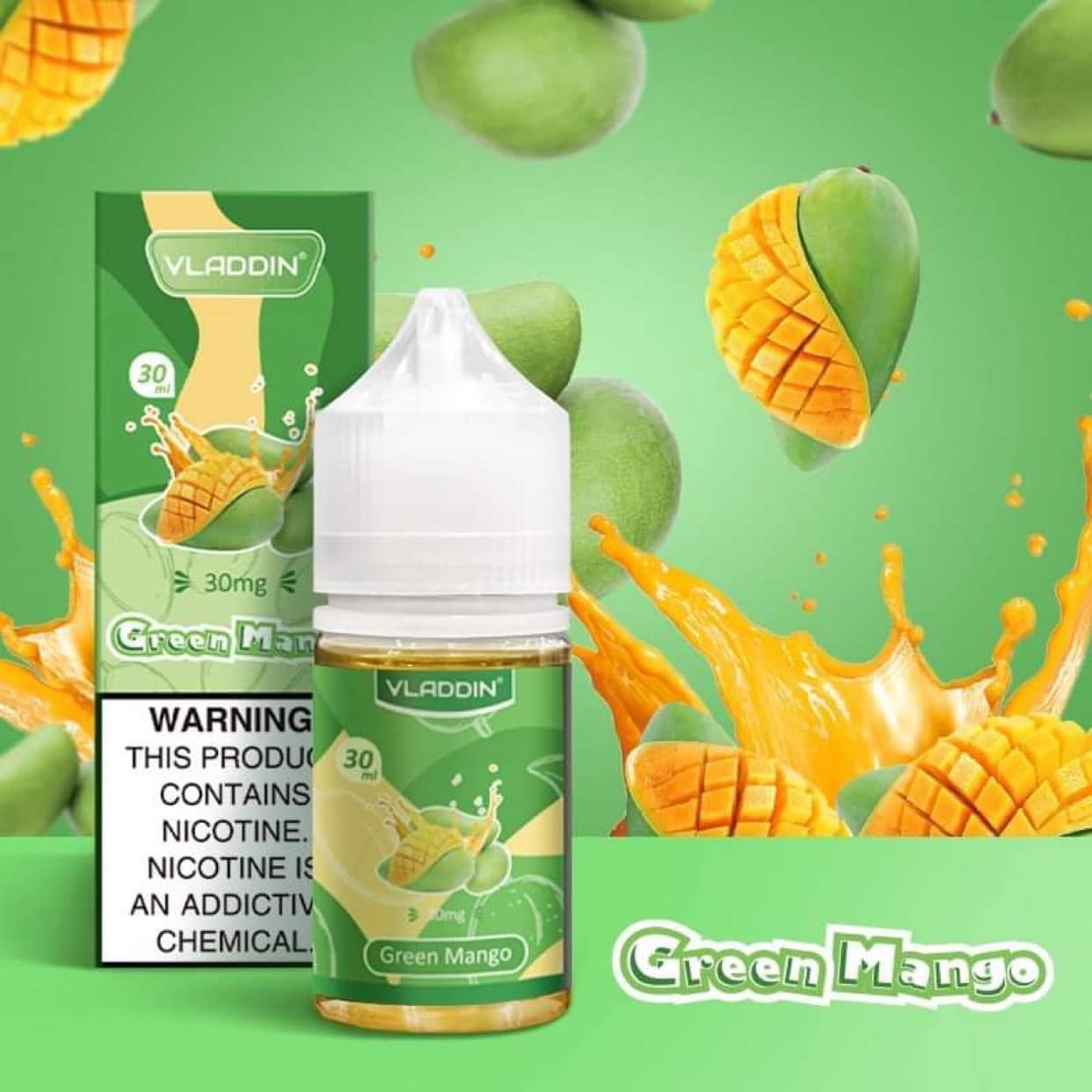 VLADDIN GREEN MANGO 50MG 30ML - MrVapora.pk