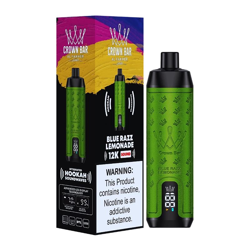 AL FAKHER CROWN BAR 12K PUFFS DISPOSABLE VAPE WITH INTEGRATED HOOKAH SOUNDWAVES - MrVapora.pk