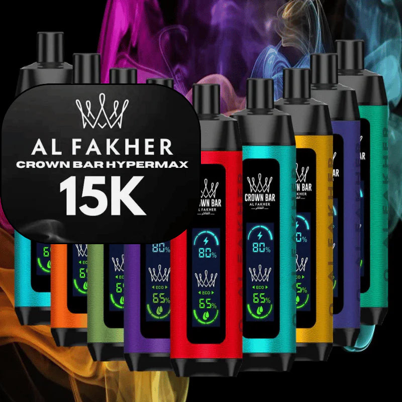 AL FAKHER CROWN BAR 15K HYPERMAX DISPOSABLE- 6MG - MrVapora.pk