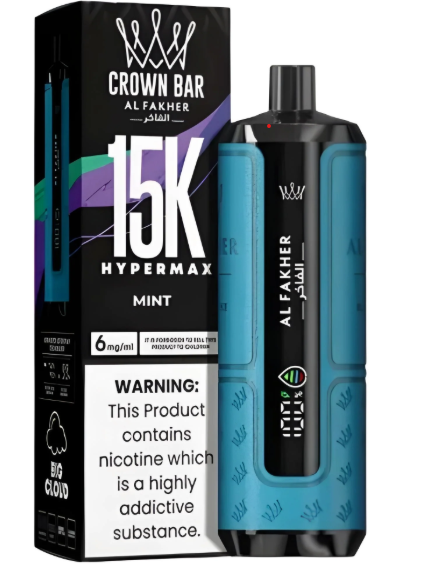 AL FAKHER CROWN BAR 15K HYPERMAX DISPOSABLE- MINT 6MG - MrVapora.pk