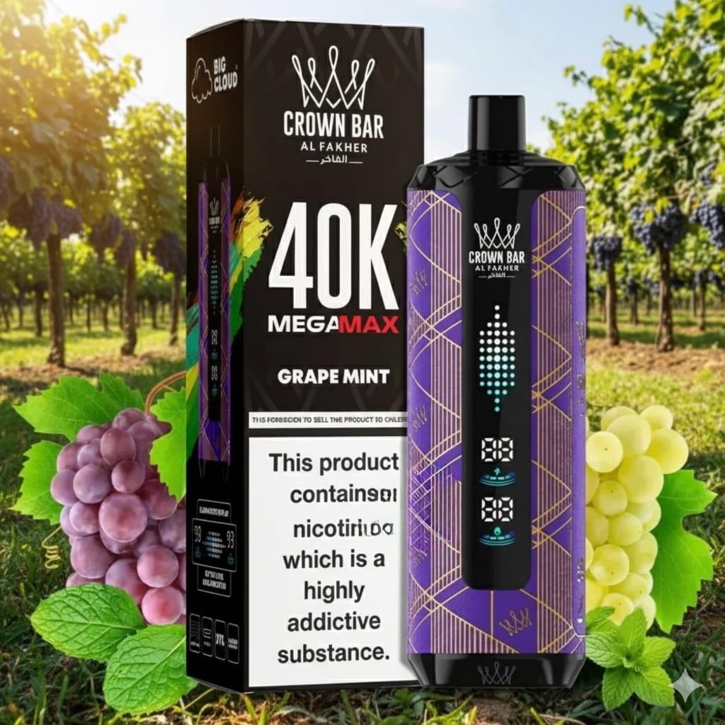 AL FAKHER MEGA MAX 40K CROWN BAR DISPOSABLE 6MG - MrVapora.pk