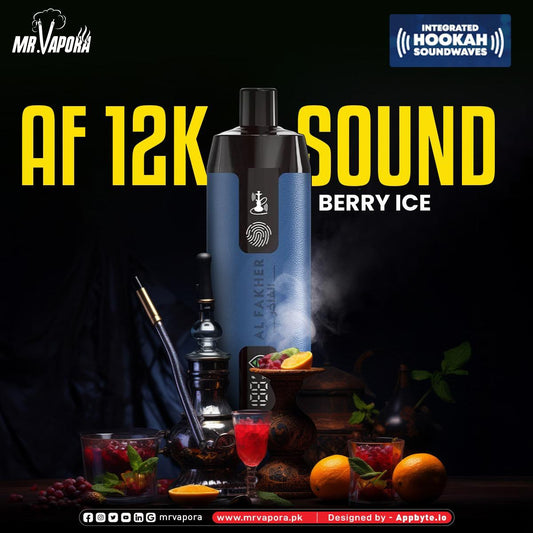 Al Fakher Crown Bar 12k Puffs Disposable Vape with Integrated Hookah Soundwaves - MrVapora.pk