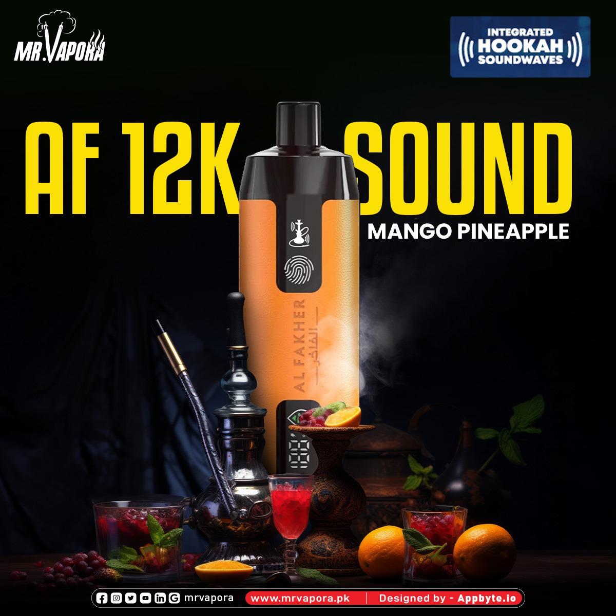 Al Fakher Crown Bar 12k Puffs Disposable Vape with Integrated Hookah Soundwaves - MrVapora.pk