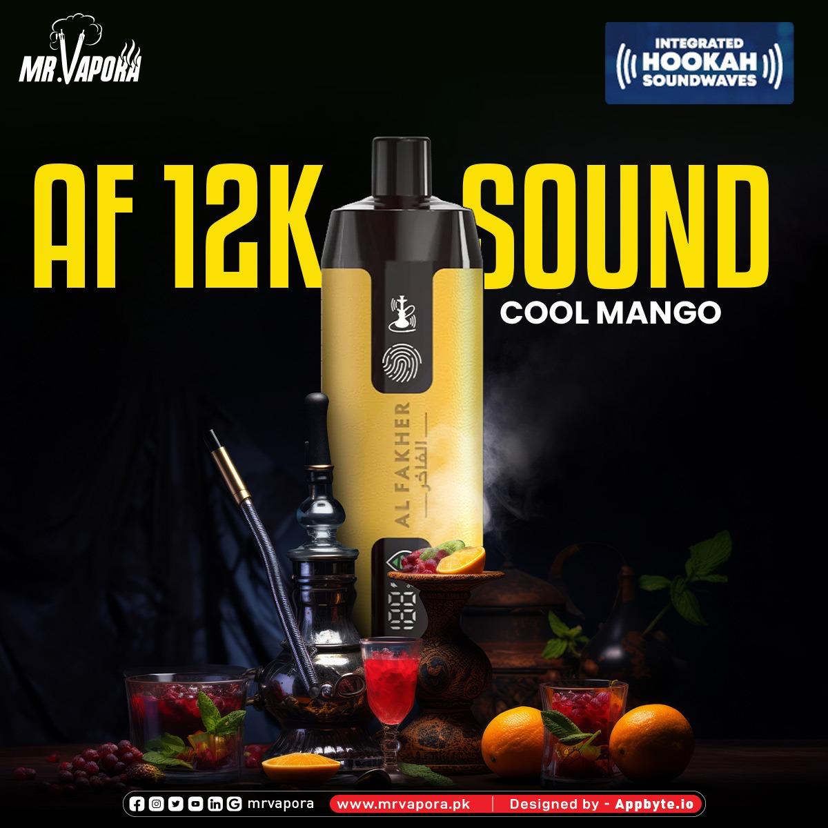 Al Fakher Crown Bar 12k Puffs Disposable Vape with Integrated Hookah Soundwaves - MrVapora.pk