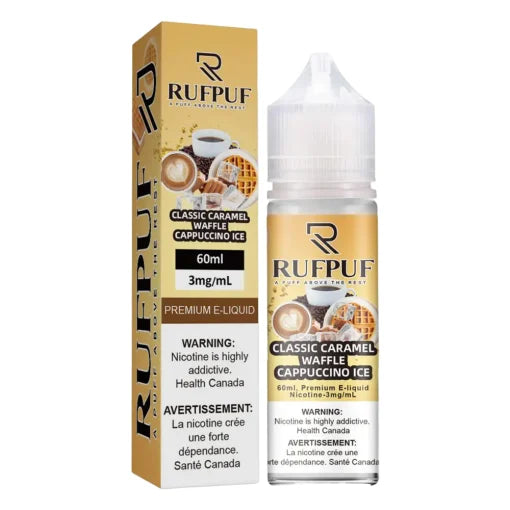 CARAMEL WAFFLE CAPPUCCINO ICE 3MG,6MG 60ML - RUFPUF CLASSIC - MrVapora.pk
