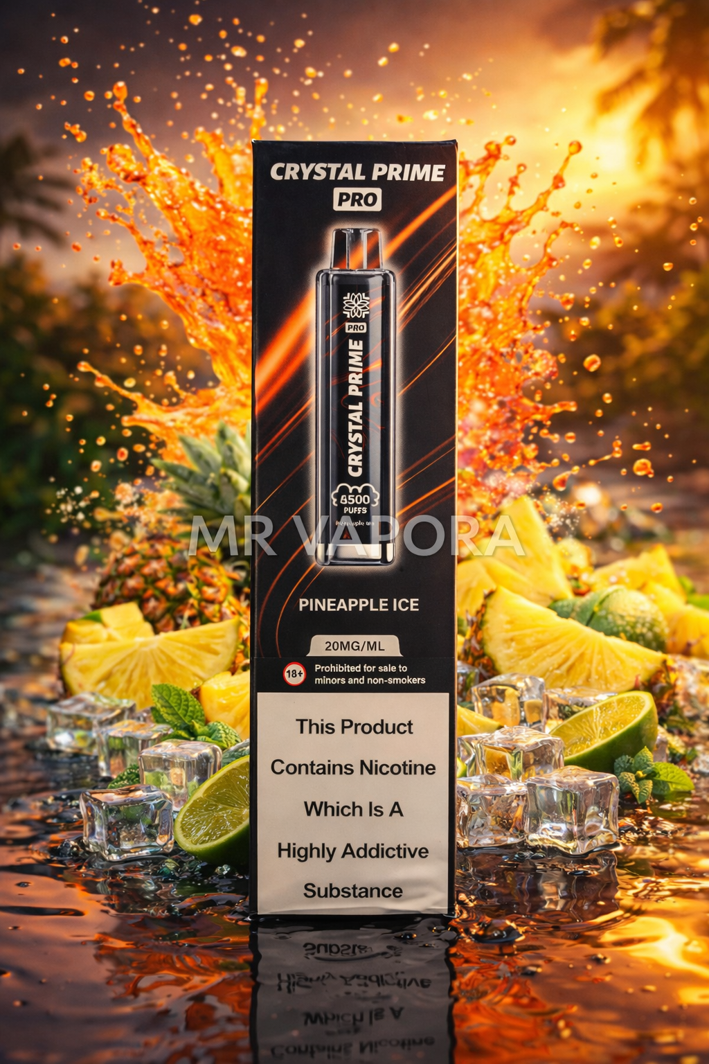 Crystal prime pro 4500 puffs 2% Disposable - MrVapora.pk