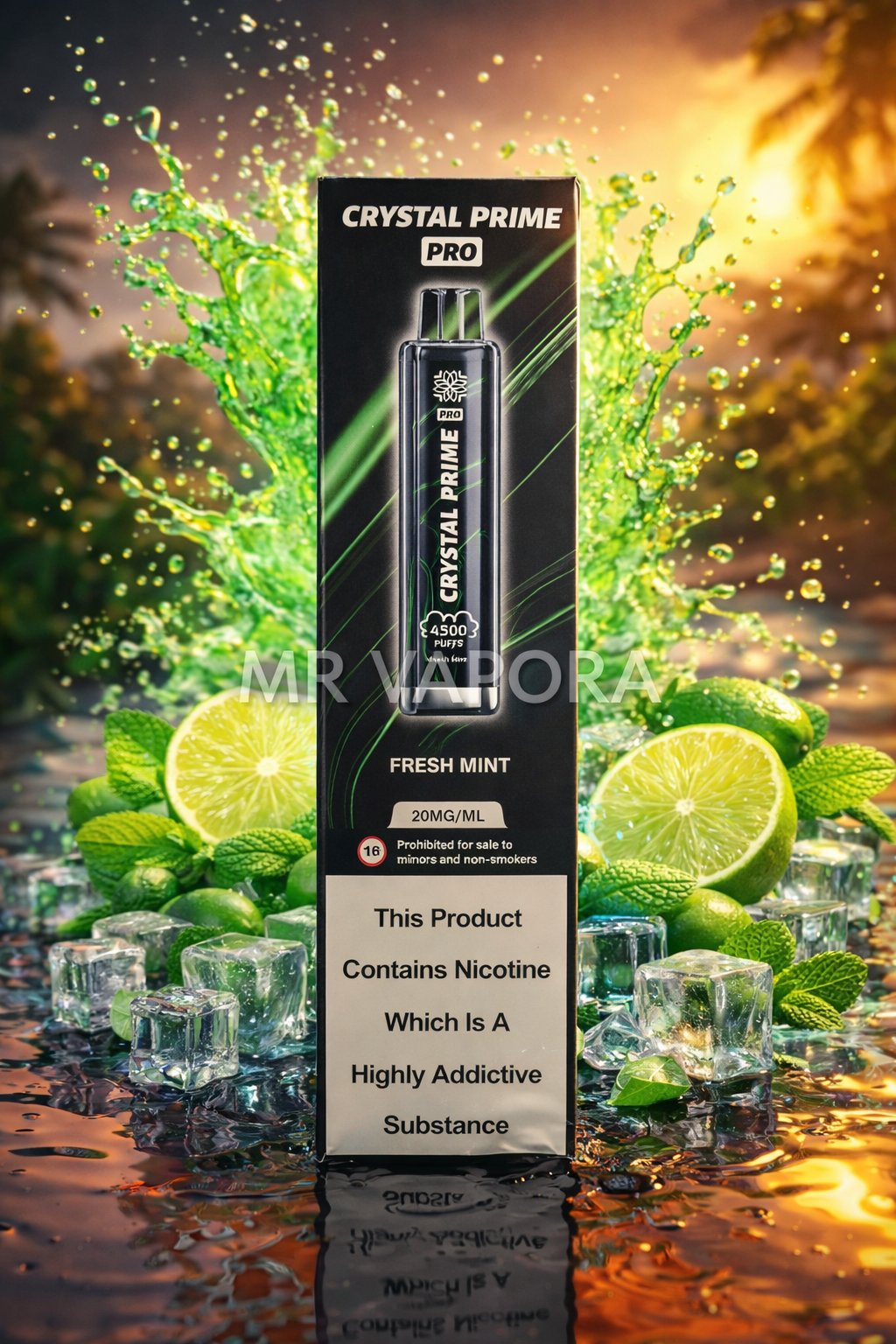 Crystal prime pro 4500 puffs 2% Disposable - MrVapora.pk