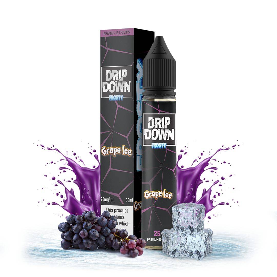 DRIP DOWN FROSTY - 50MG - GRAPE ICE - MrVapora.pk