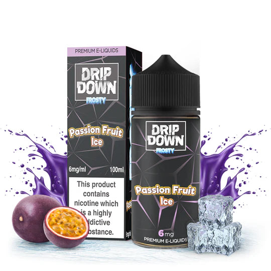 DRIP DOWN FROSTY PASSION FRUIT ICE 100ML - MrVapora.pk