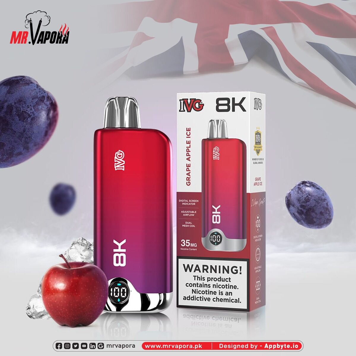 Ivg 8k Puffs 3.5% Mg Disposable At Best Price In Pakistan - MrVapora.pk