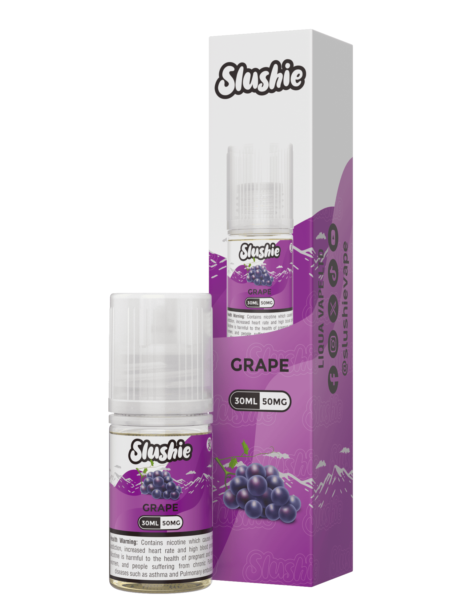 GRAPE 35MG,50MG 30ML - SLUSHIE E LIQUID - MrVapora.pk