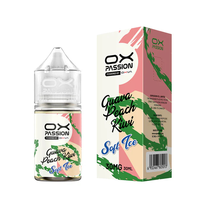 GUAVA PEACH KIWI 30ML - OX PASSION SOFT ICE - MrVapora.pk