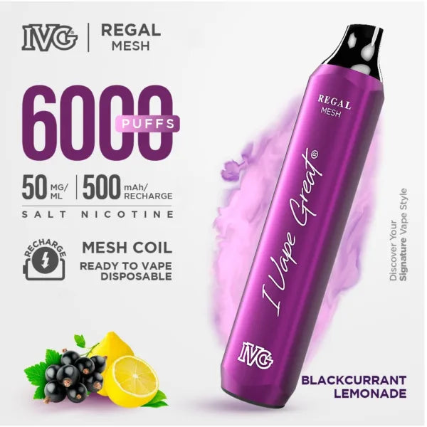 IVG REGAL DISPOSABLE 6000 PUFFS 5% - MrVapora.pk
