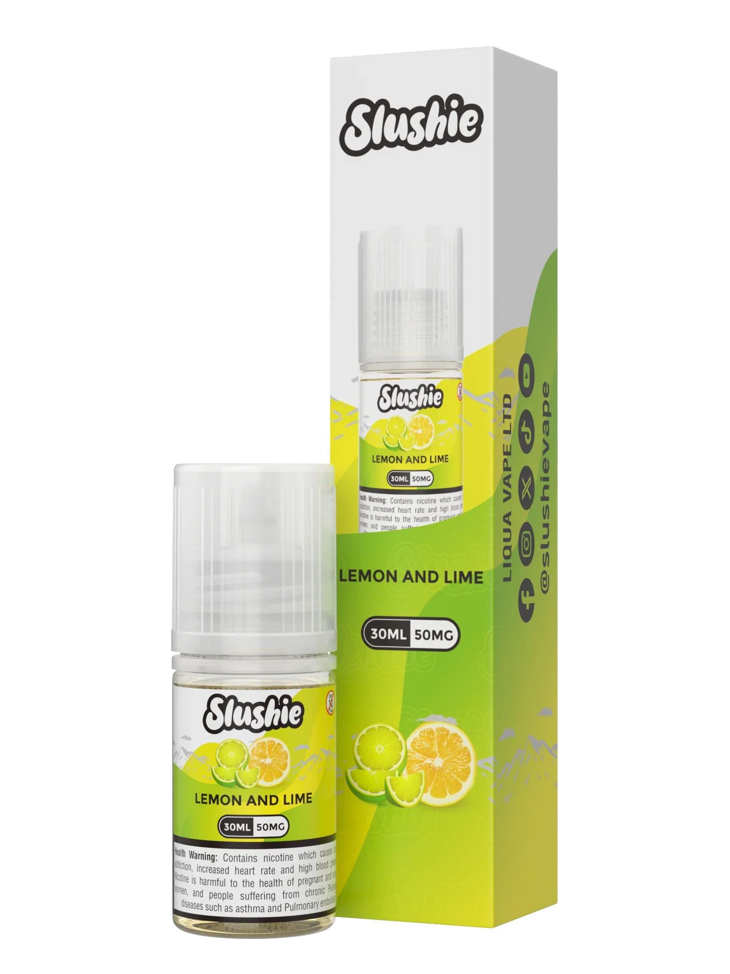 LEMON LIME ICE 35MG,50MG 30ML - SLUSHIE E LIQUID - MrVapora.pk