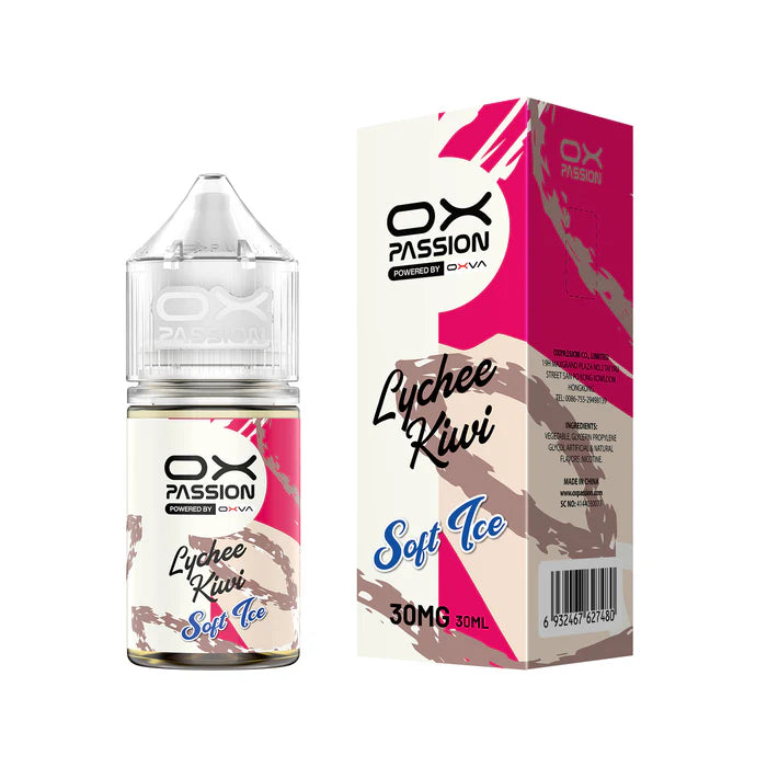 LYCHEE KIWI ICE 30ML - OX PASSION SOFT ICE - MrVapora.pk