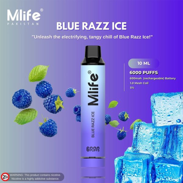 MLIFE DISPOSABLES 6000 PUFFS 50MG AT BEST PRICE - MrVapora.pk