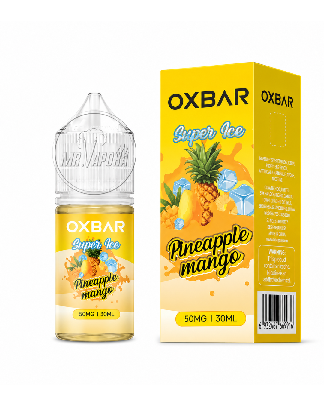 OXBAR PINEAPPLE MANGO 30ML - SUPER ICE NIC SALT - MrVapora.pk