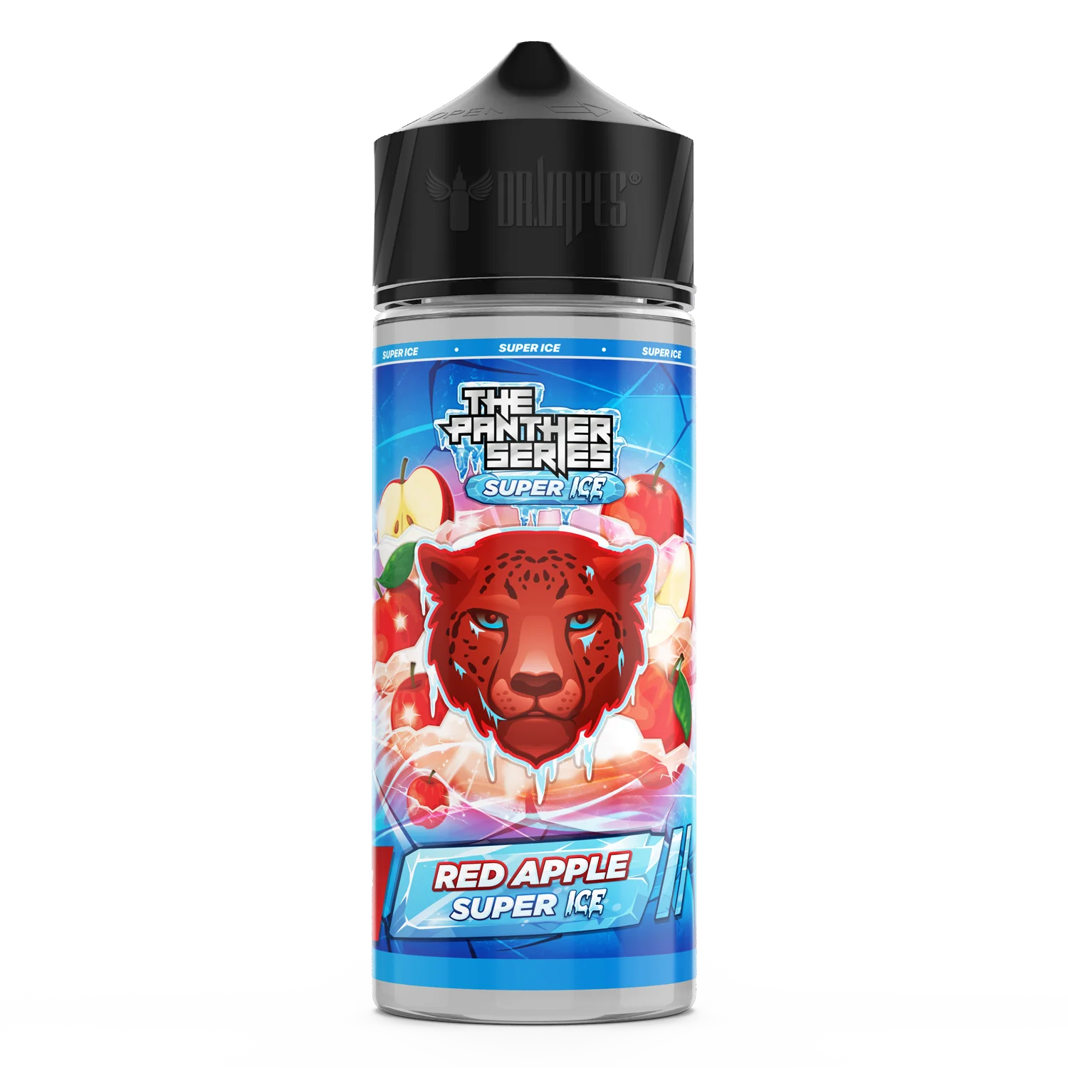PANTHER SUPER ICE RED APPLE ICE 3MG 120ML- DR VAPES PANTHER SERIES - MrVapora.pk