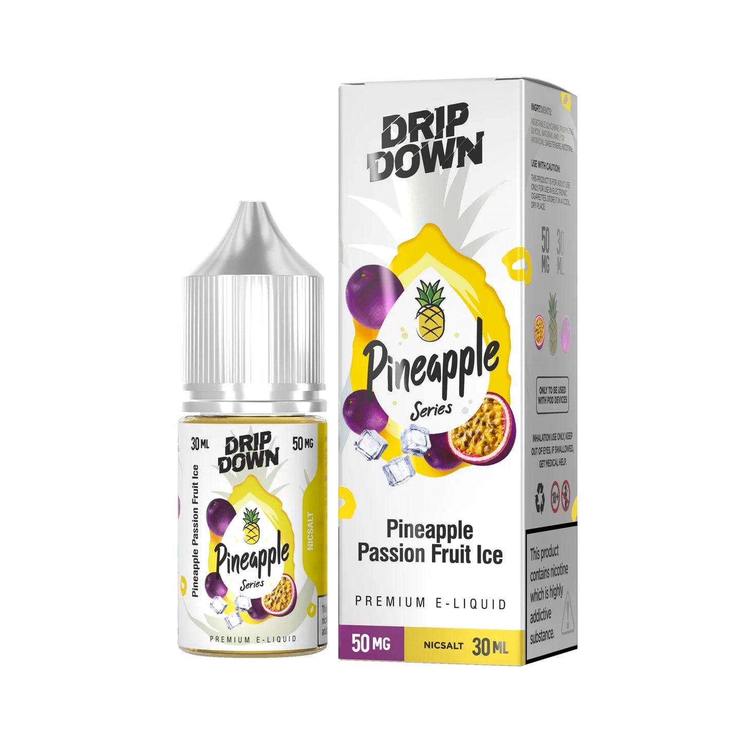 DRIP DOWN PINEAPPLE SERIES PINEAPPLE PASSIONFRUIT ICE 30MG,50MG - 30ML - MrVapora.pk