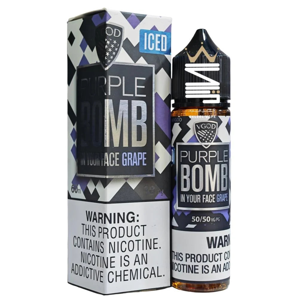 PURPLE BOMB ICED 60ML - VGOD FREEBASE - MrVapora.pk