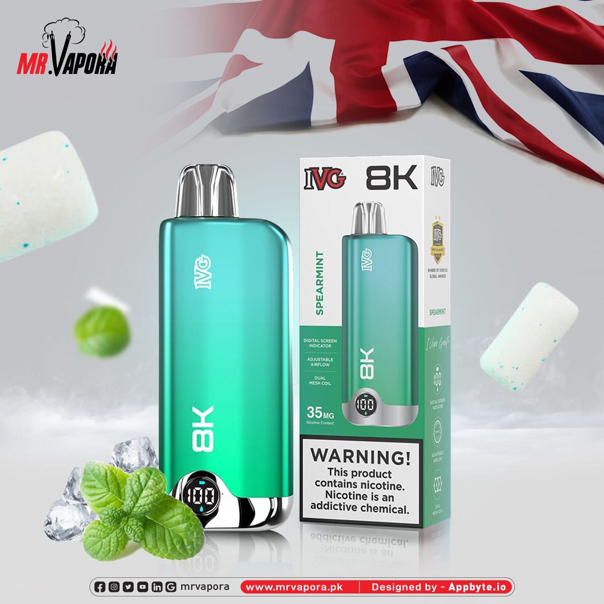 Ivg 8k Puffs 3.5% Mg Disposable At Best Price In Pakistan - MrVapora.pk