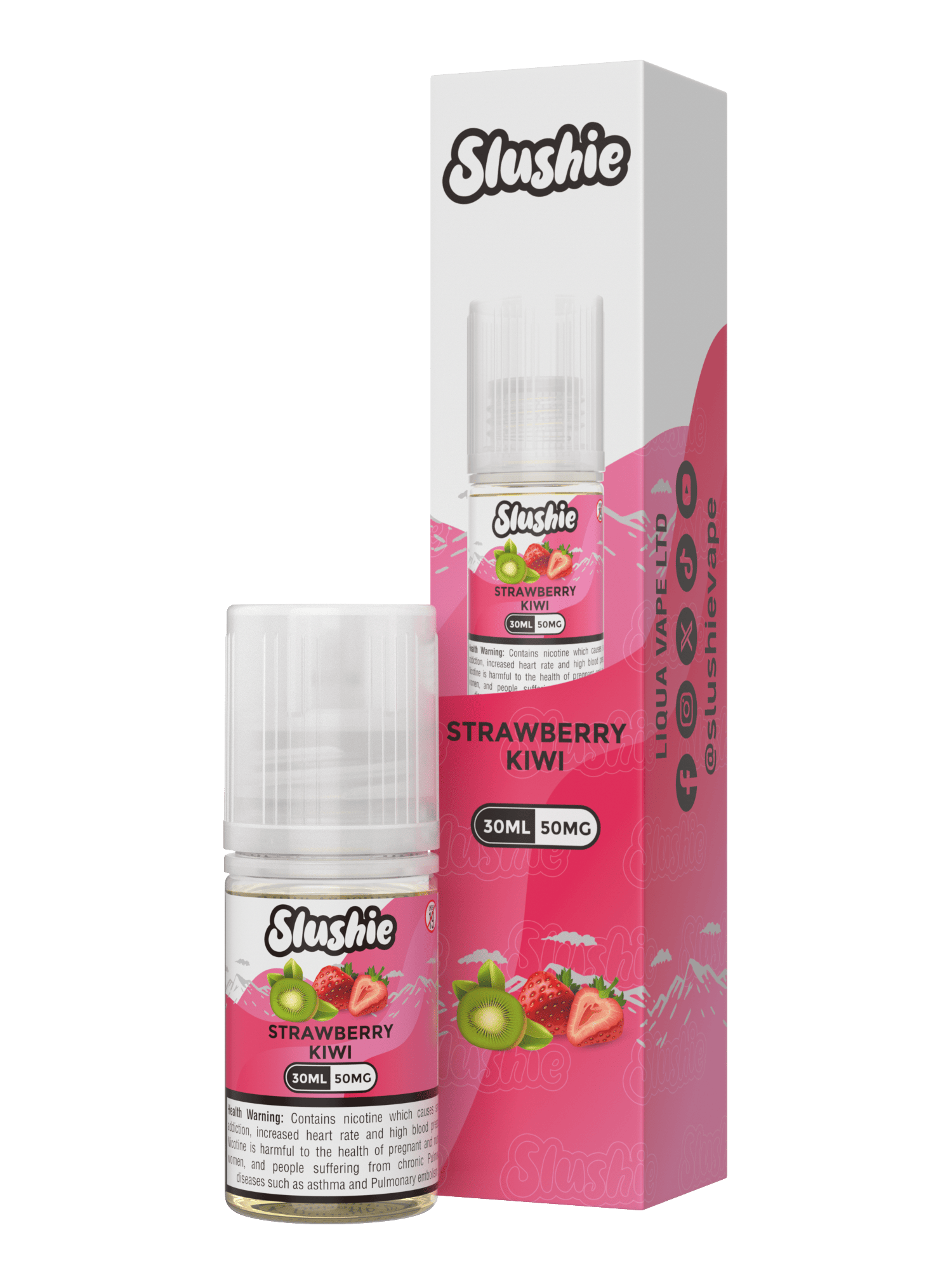 STRAWBERRY KIWI 35MG,50MG 30ML - SLUSHIE E LIQUID - MrVapora.pk