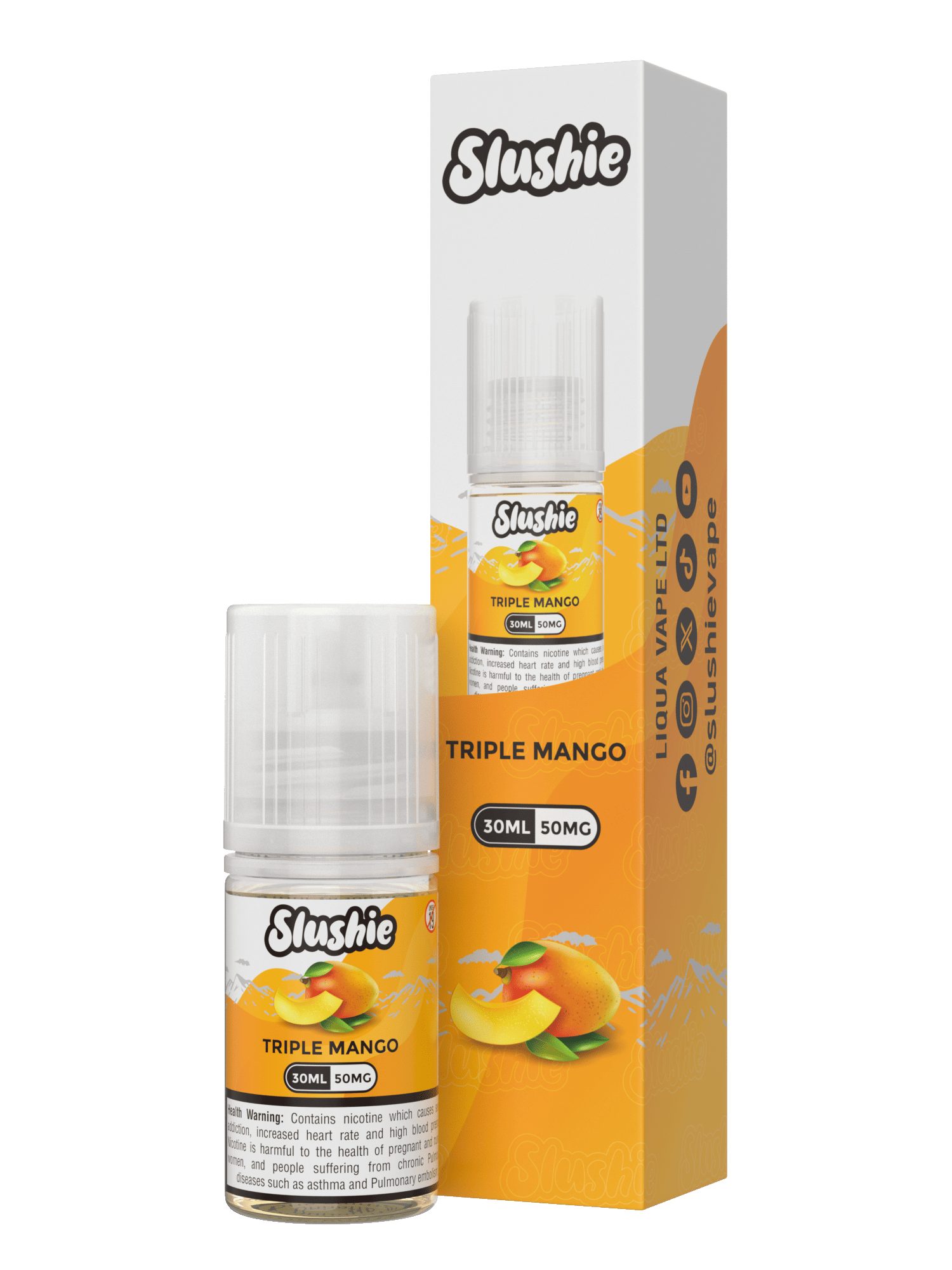 TRIPLE MANGO 35MG,50MG 30ML - SLUSHIE E LIQUID - MrVapora.pk