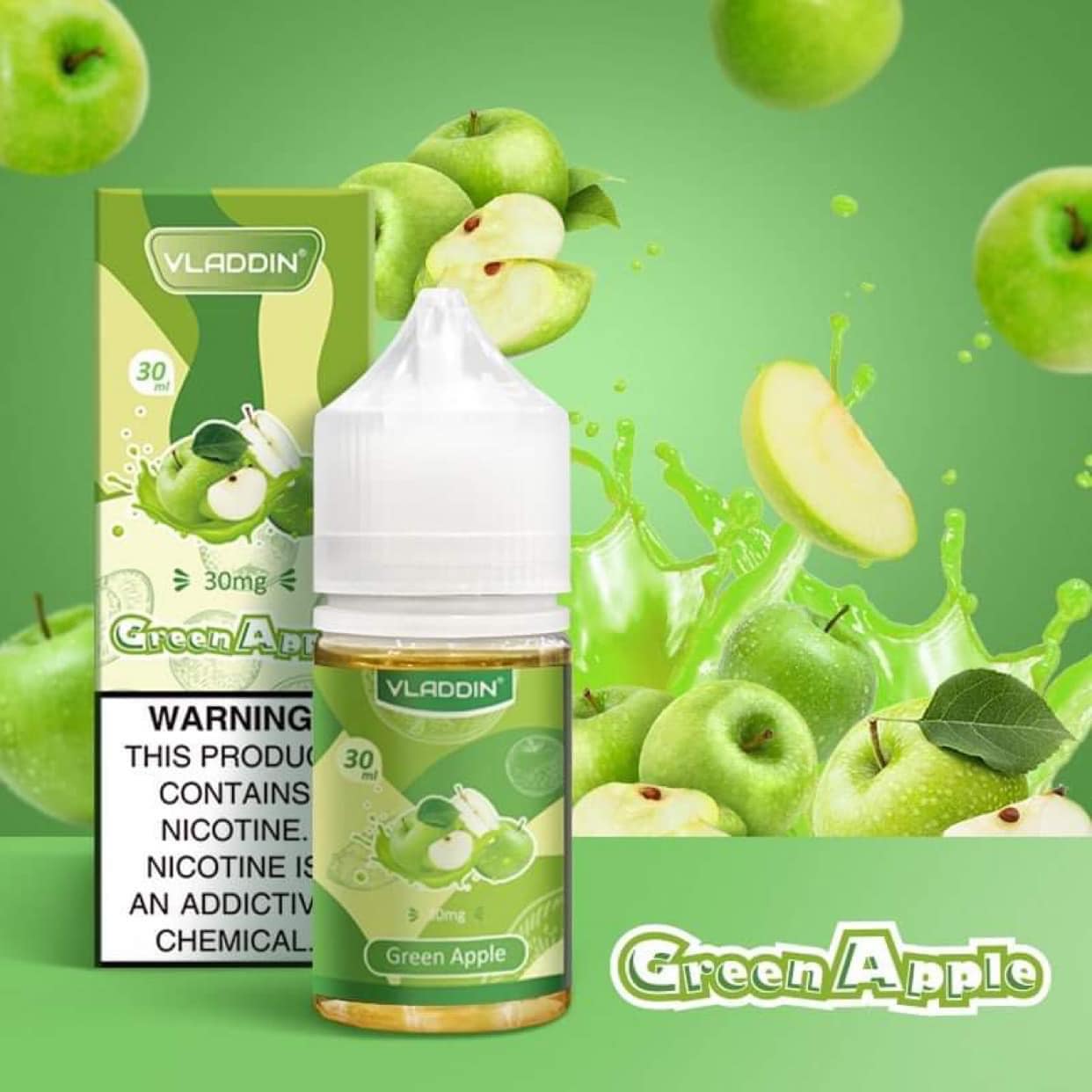 VLADDIN - GREEN APPLE 50MG 30ML - MrVapora.pk