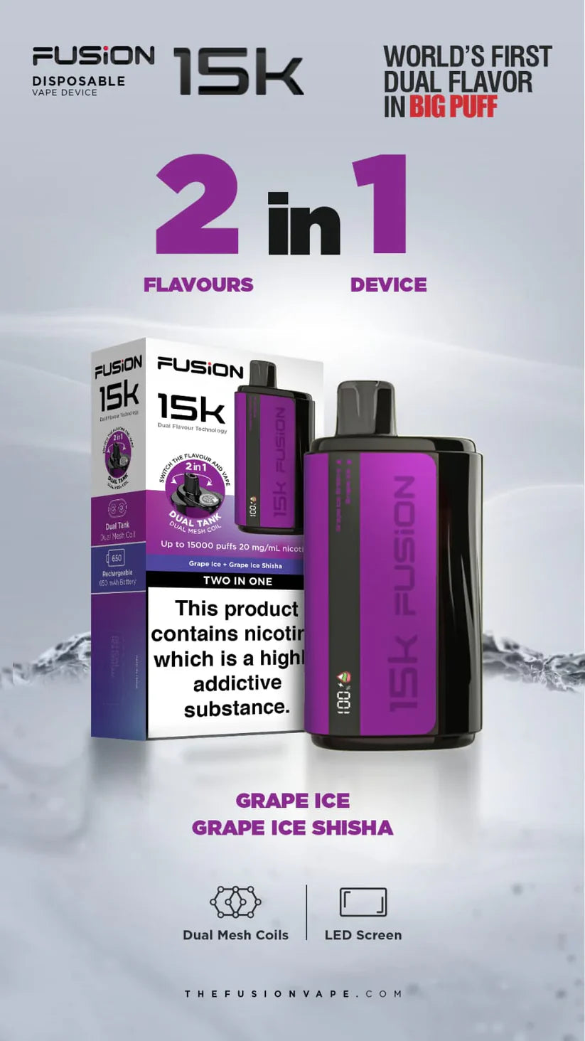 IVG FUSION 2 IN 1 DISPOSABLE 15000 PUFFS 20MG