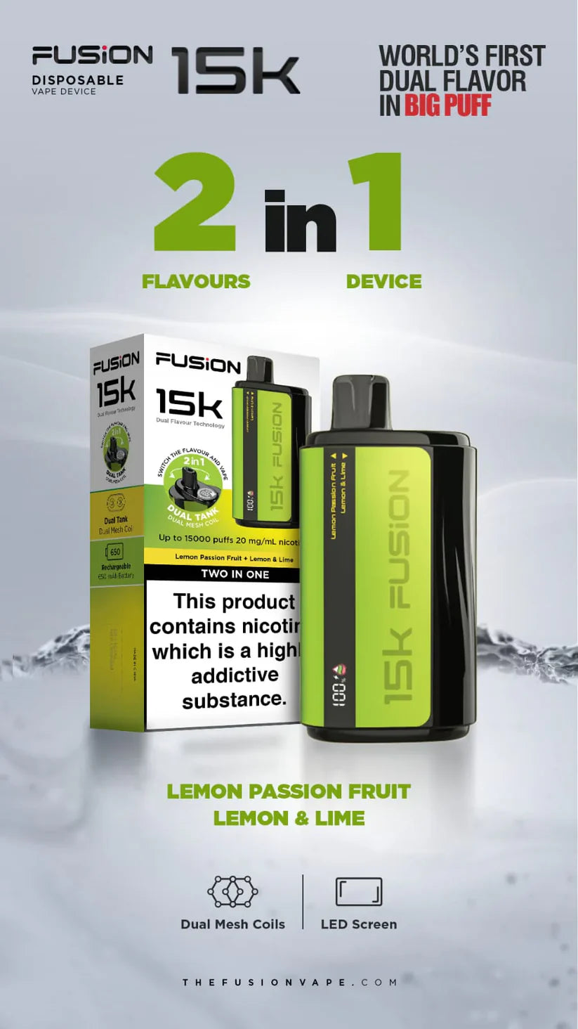 IVG FUSION 2 IN 1 DISPOSABLE 15000 PUFFS 20MG