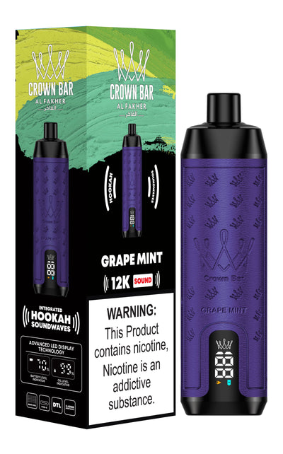 AL FAKHER CROWN BAR 12K PUFFS DISPOSABLE VAPE WITH INTEGRATED HOOKAH SOUNDWAVES - MrVapora.pk