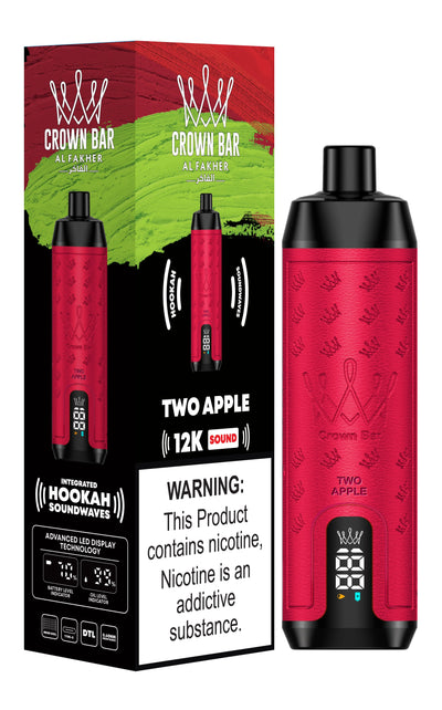 AL FAKHER CROWN BAR 12K PUFFS DISPOSABLE VAPE WITH INTEGRATED HOOKAH SOUNDWAVES - MrVapora.pk