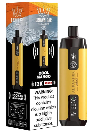 AL FAKHER CROWN BAR 12K PUFFS DISPOSABLE VAPE WITH INTEGRATED HOOKAH SOUNDWAVES AL FAKHER CROWN BAR 12K PUFFS DISPOSABLE VAPE WITH INTEGRATED HOOKAH SOUNDWAVES