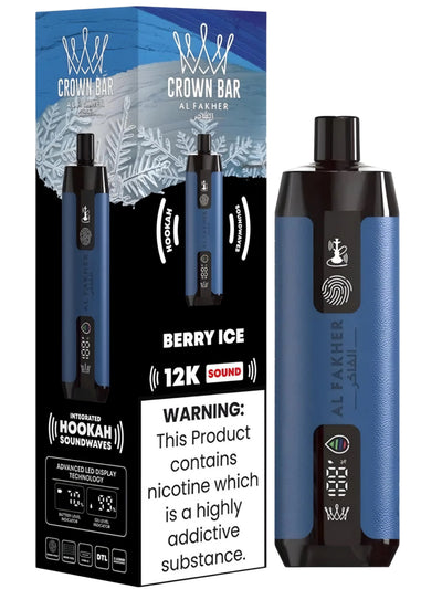 AL FAKHER CROWN BAR 12K PUFFS DISPOSABLE VAPE WITH INTEGRATED HOOKAH SOUNDWAVES - MrVapora.pk
