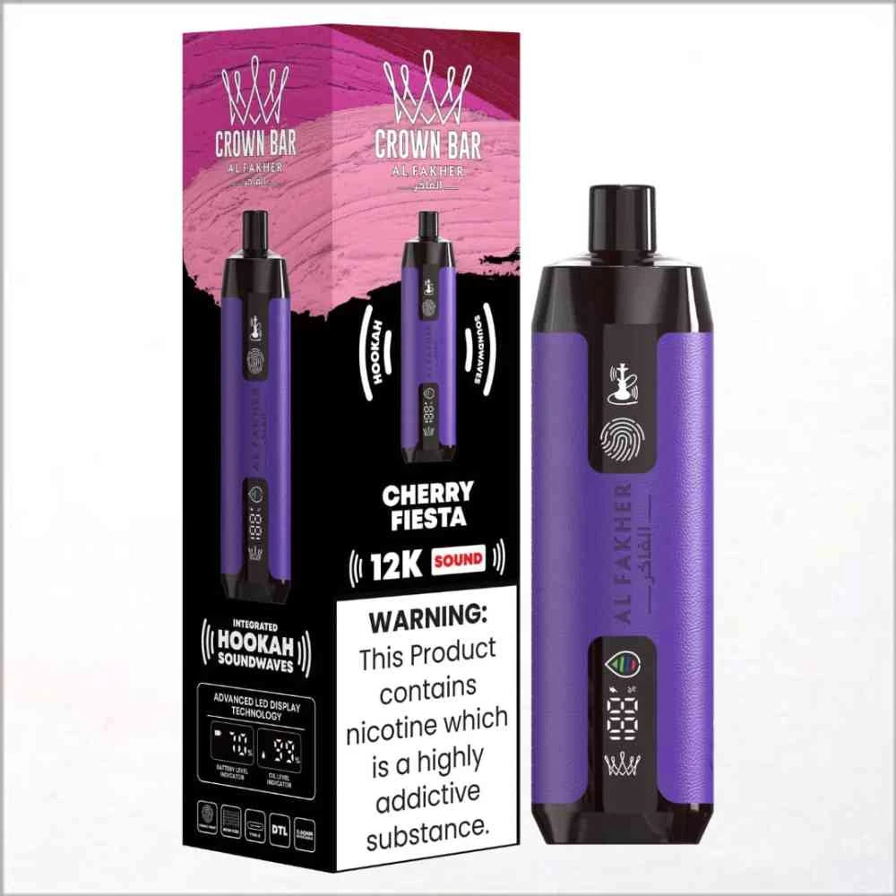 AL FAKHER CROWN BAR 12K PUFFS DISPOSABLE VAPE WITH INTEGRATED HOOKAH SOUNDWAVES - MrVapora.pk