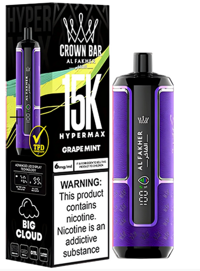 AL  FAKHER  CROWN  BAR  15K  HYPERMAX  DISPOSABLE- 6MG - MrVapora.pk