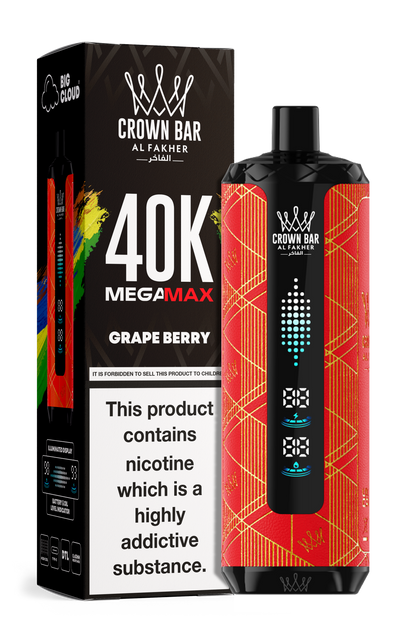 AL FAKHER MEGA MAX 40K CROWN BAR DISPOSABLE 6MG - MrVapora.pk