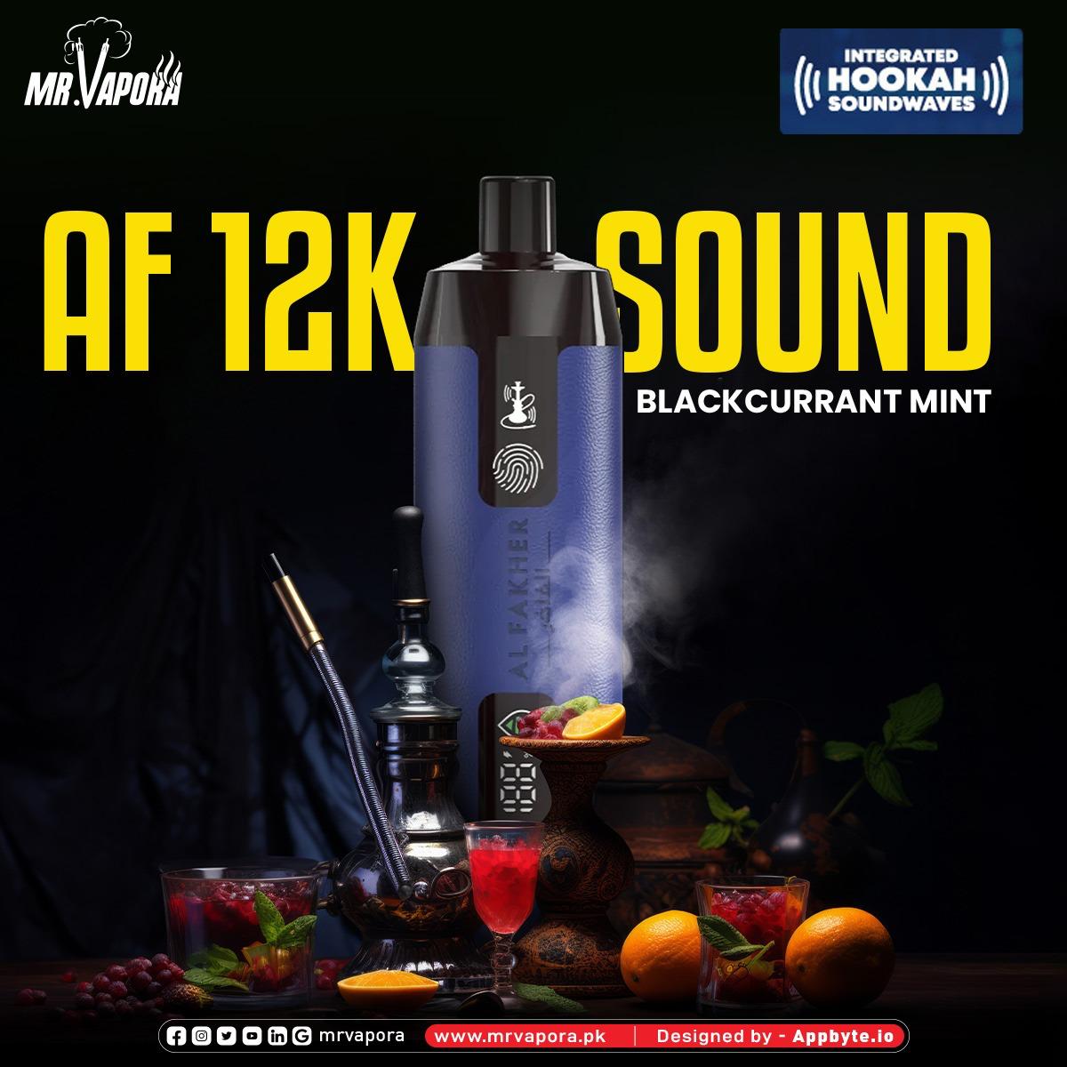 Al Fakher Crown Bar 12k Puffs Disposable Vape with Integrated Hookah Soundwaves - MrVapora.pk