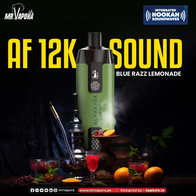 Al Fakher Crown Bar 12k Puffs Disposable Vape with Integrated Hookah Soundwaves - MrVapora.pk