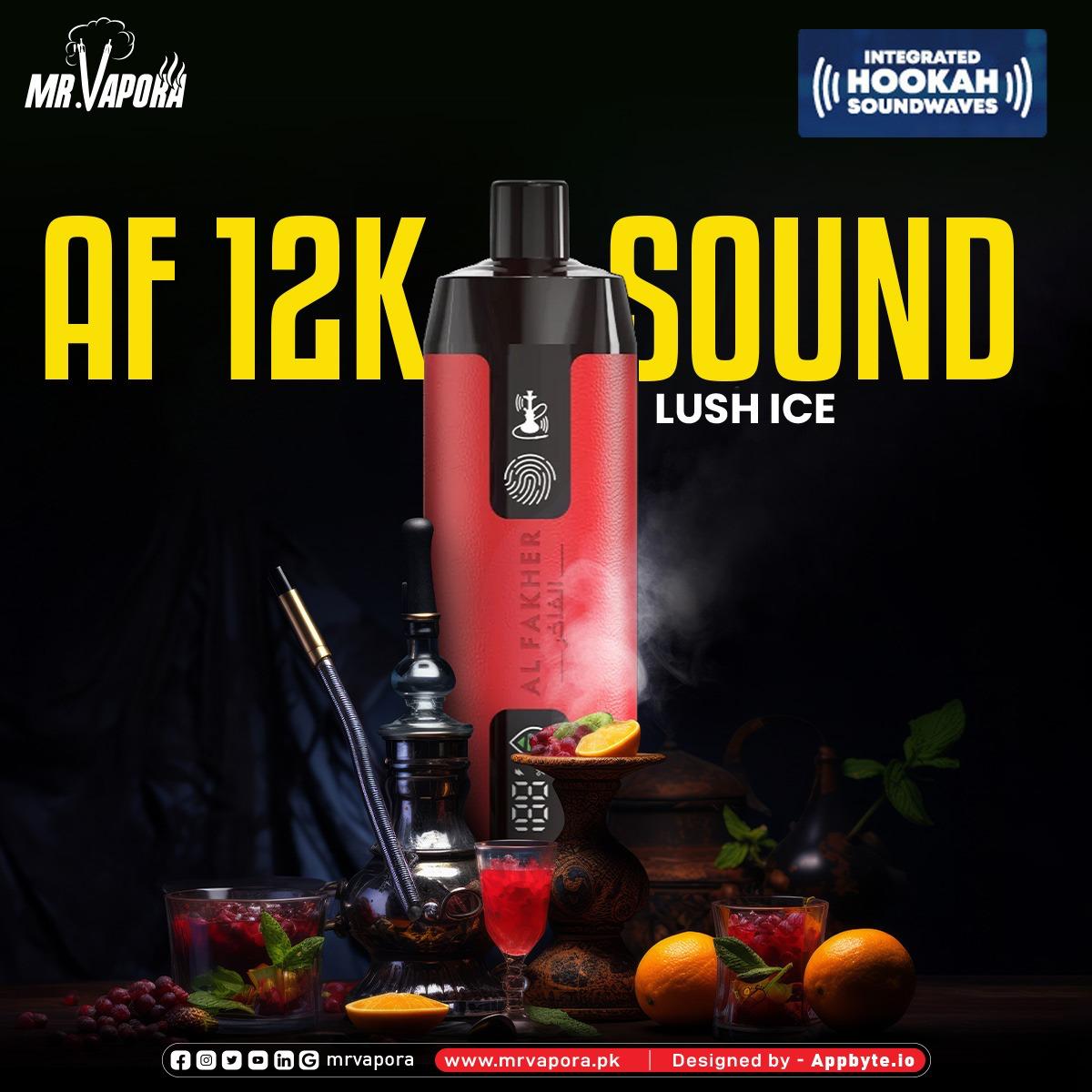 Al Fakher Crown Bar 12k Puffs Disposable Vape with Integrated Hookah Soundwaves - MrVapora.pk