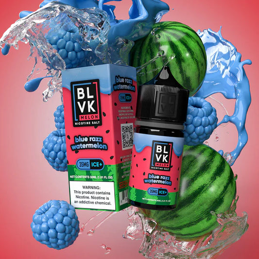 BLVK Melon Salt - Blue Razz  Watermelon Ice 30ml - MrVapora.pk