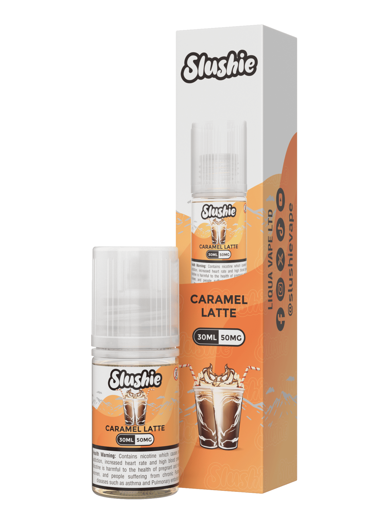 CARAMEL LATTE 35MG,50MG 30ML - SLUSHIE E LIQUID - MrVapora.pk