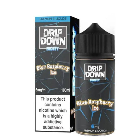 DRIP DOWN FROSTY BLUE RASPBERRY ICE 100ML - MrVapora.pk