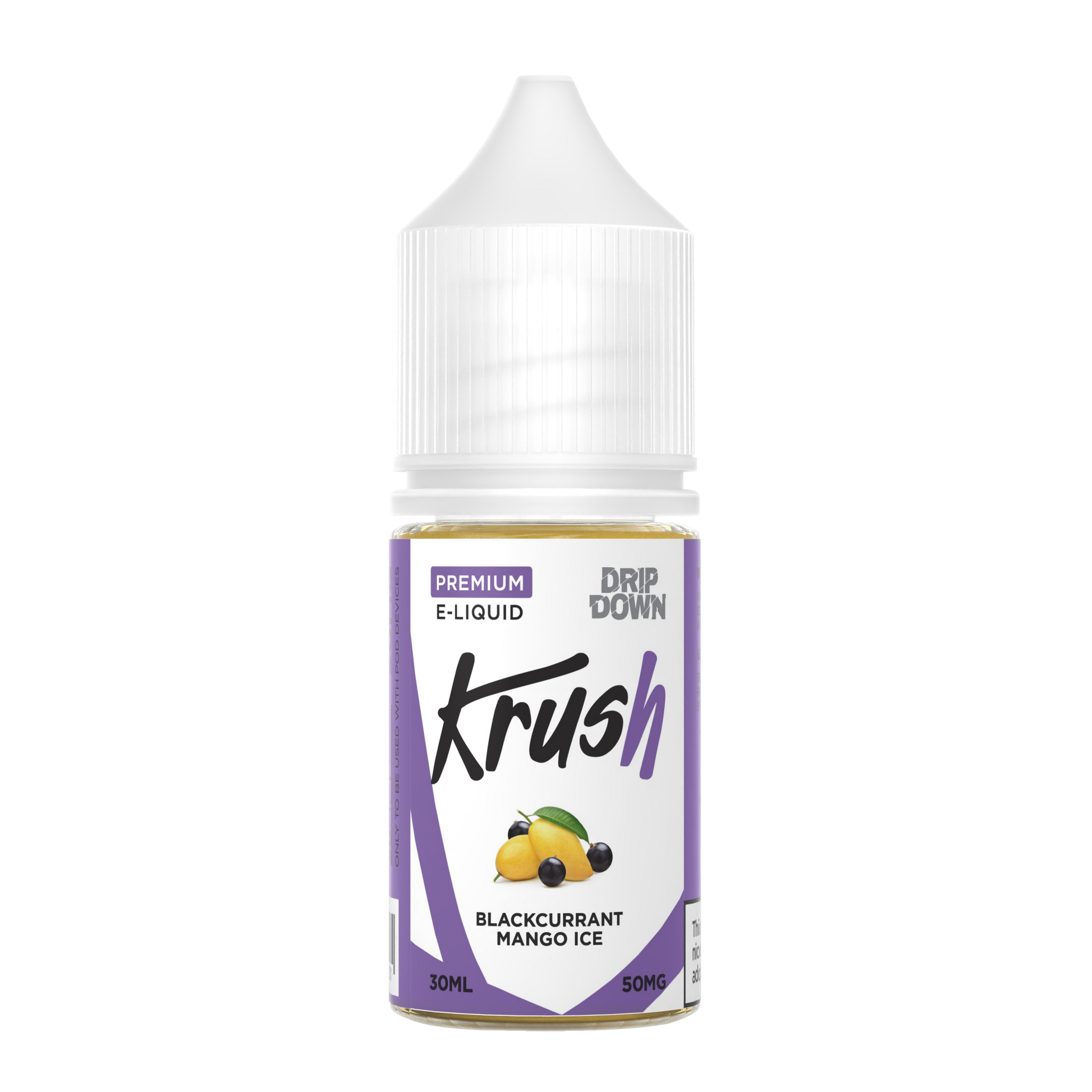 DRIP DOWN KRUSH SERIES BLACKCURRANT MANGO ICE 30MG, 50MG -  30ML - MrVapora.pk