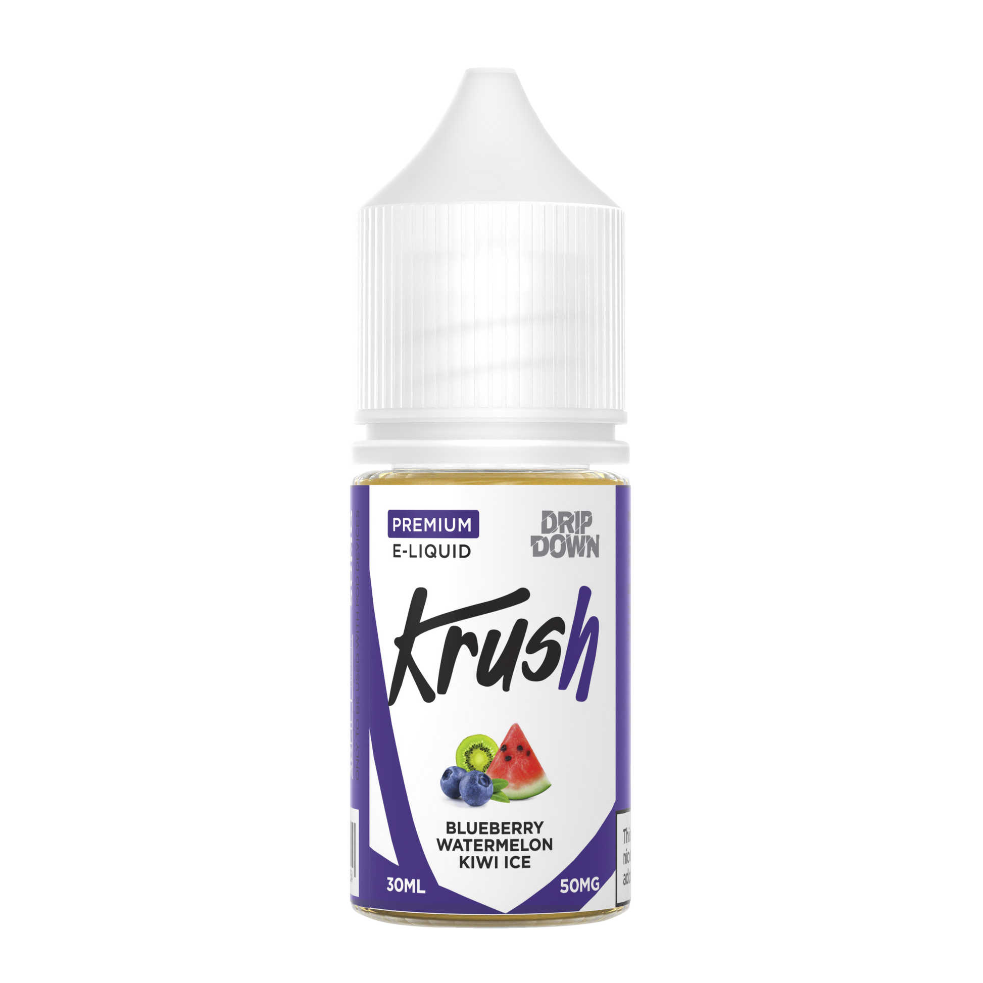 DRIP DOWN KRUSH SERIES BLUEBERRY WATERMELON KIWI ICE  30MG,50MG -  30ML - MrVapora.pk