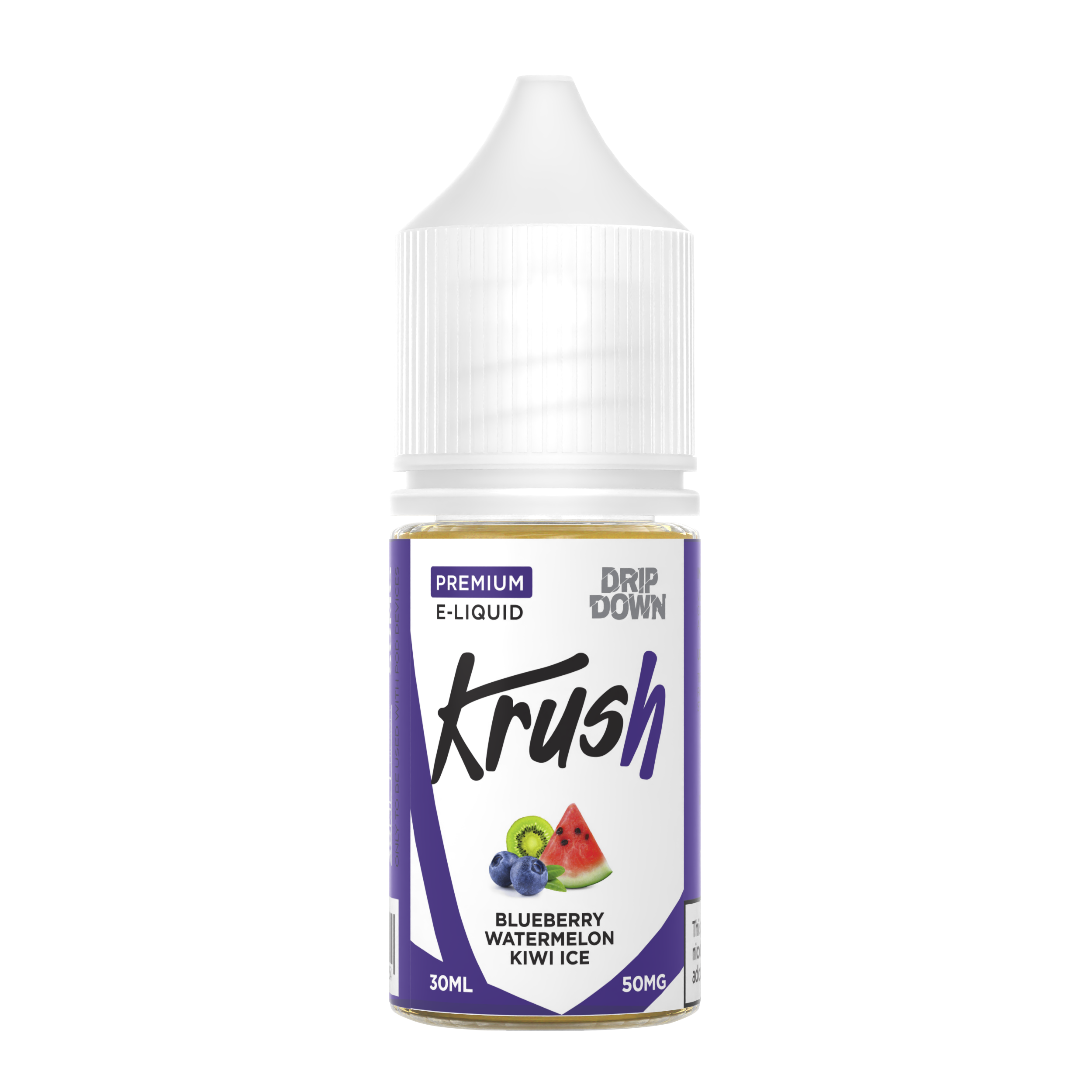 DRIP DOWN KRUSH SERIES BLUEBERRY WATERMELON KIWI ICE  30MG,50MG -  30ML - MrVapora.pk
