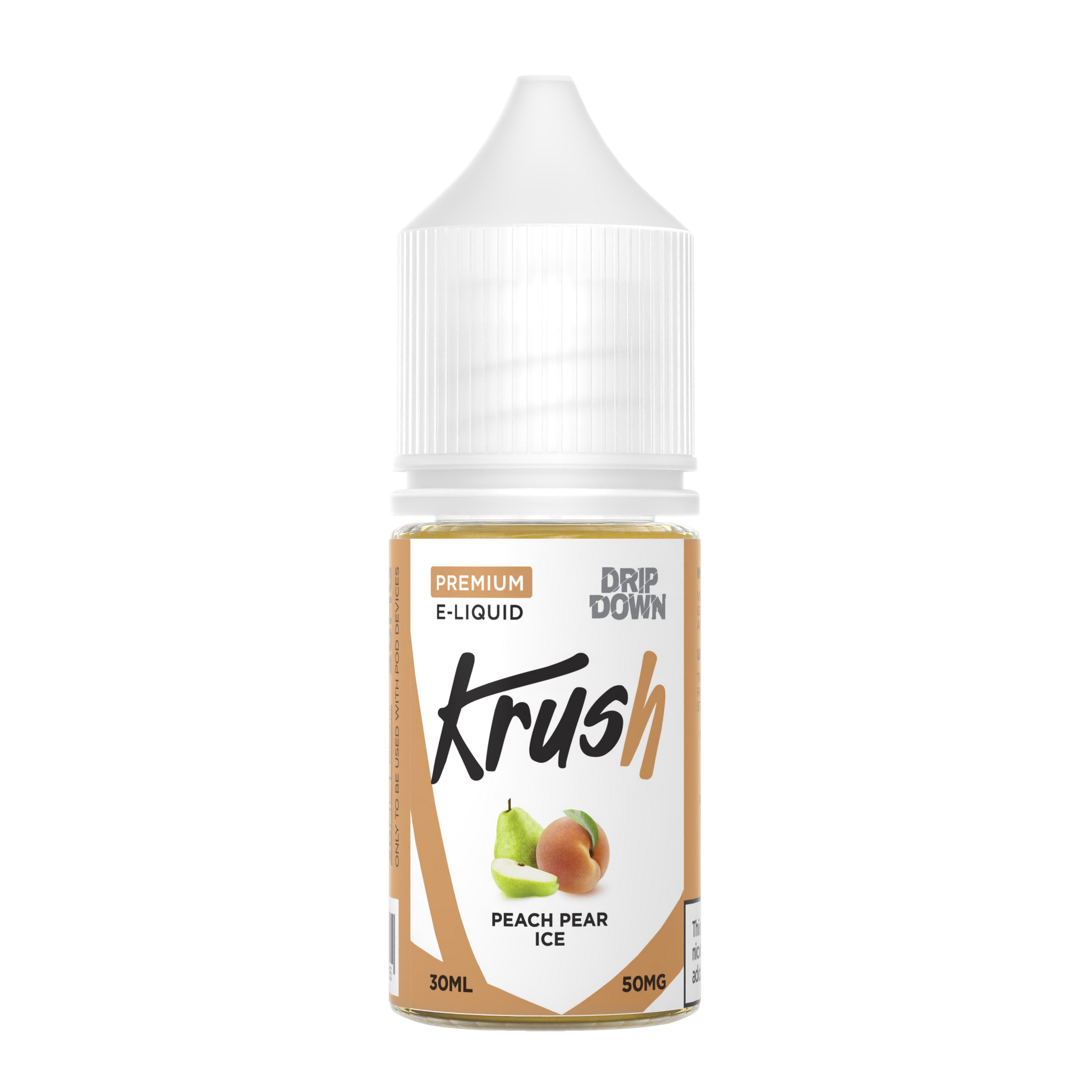 DRIP DOWN KRUSH SERIES PEACH PEAR ICE 30MG,50MG -  30ML - MrVapora.pk
