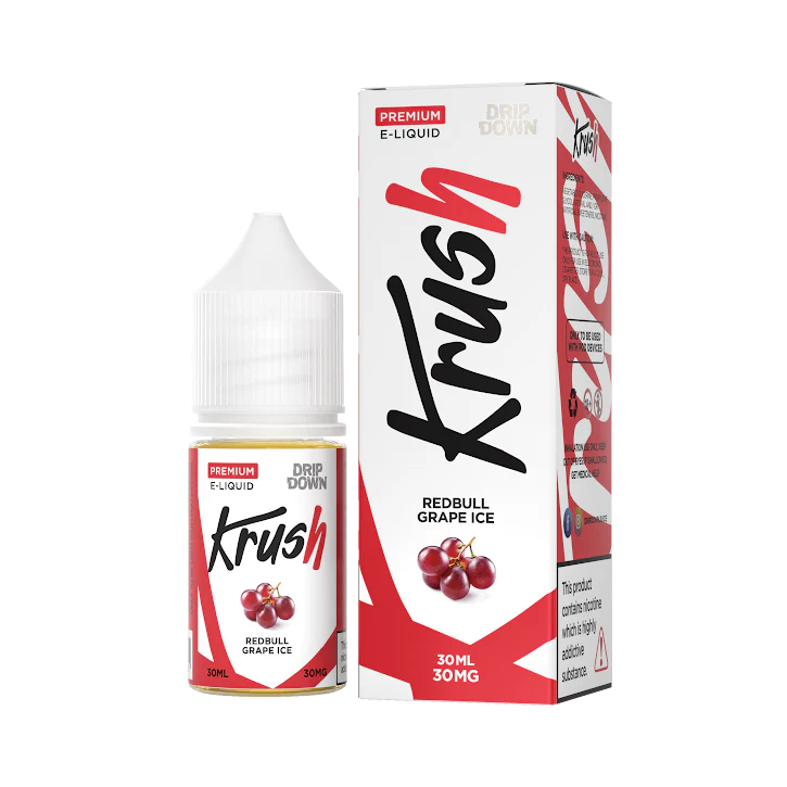 DRIP DOWN KRUSH SERIES REDBULL GRAPE ICE 30MG,50MG - 30ML - MrVapora.pk
