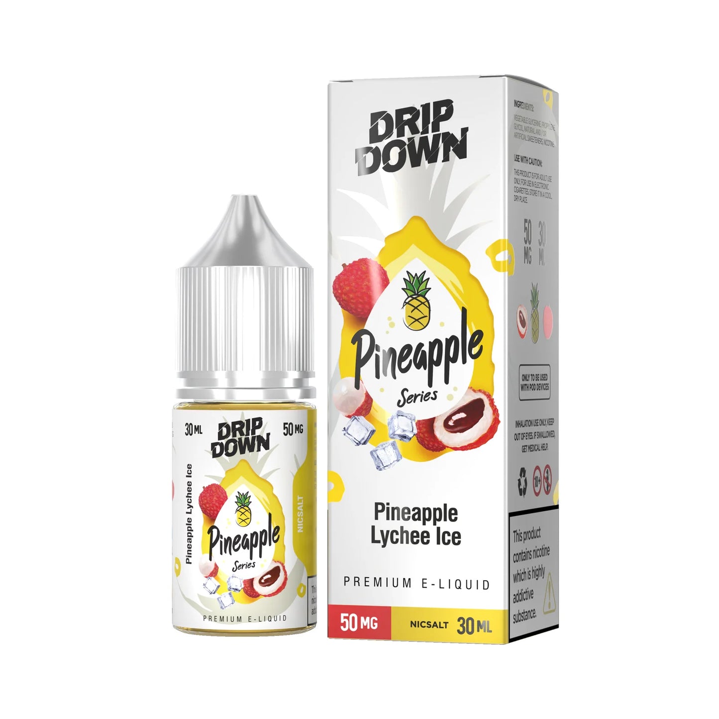 DRIP DOWN PINEAPPLE SERIES PINEAPPLE LYCHEE ICE 30MG,50MG - 30ML - MrVapora.pk