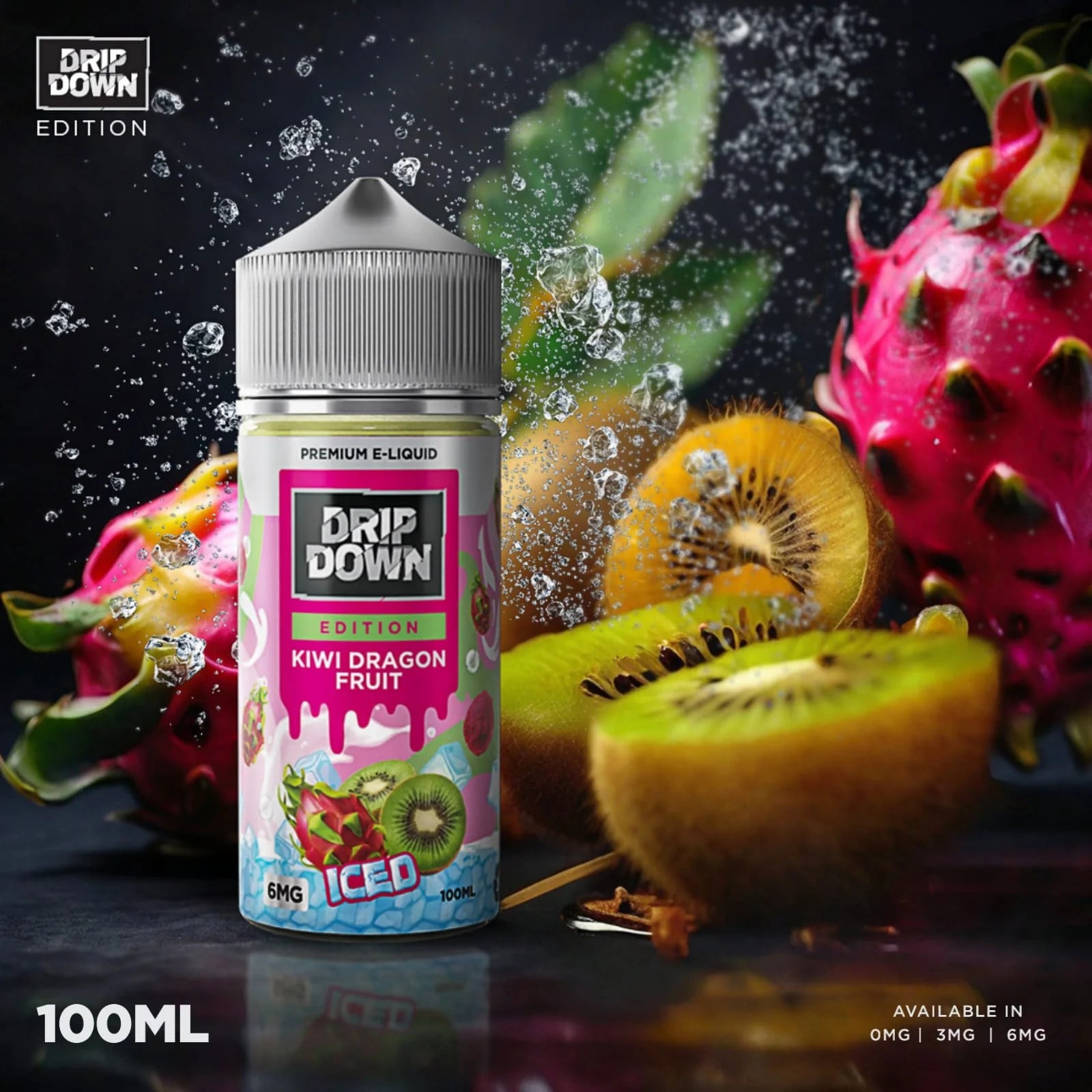 Drip Down Kiwi Dragon Fruit Ice 100 ml At Best Price In Pakistan - MrVapora.pk